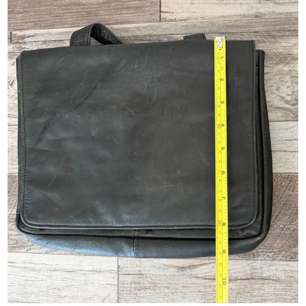 Wilson Leather‎ Portfolio Black Genuine Leather Organizer Tablet Document Case